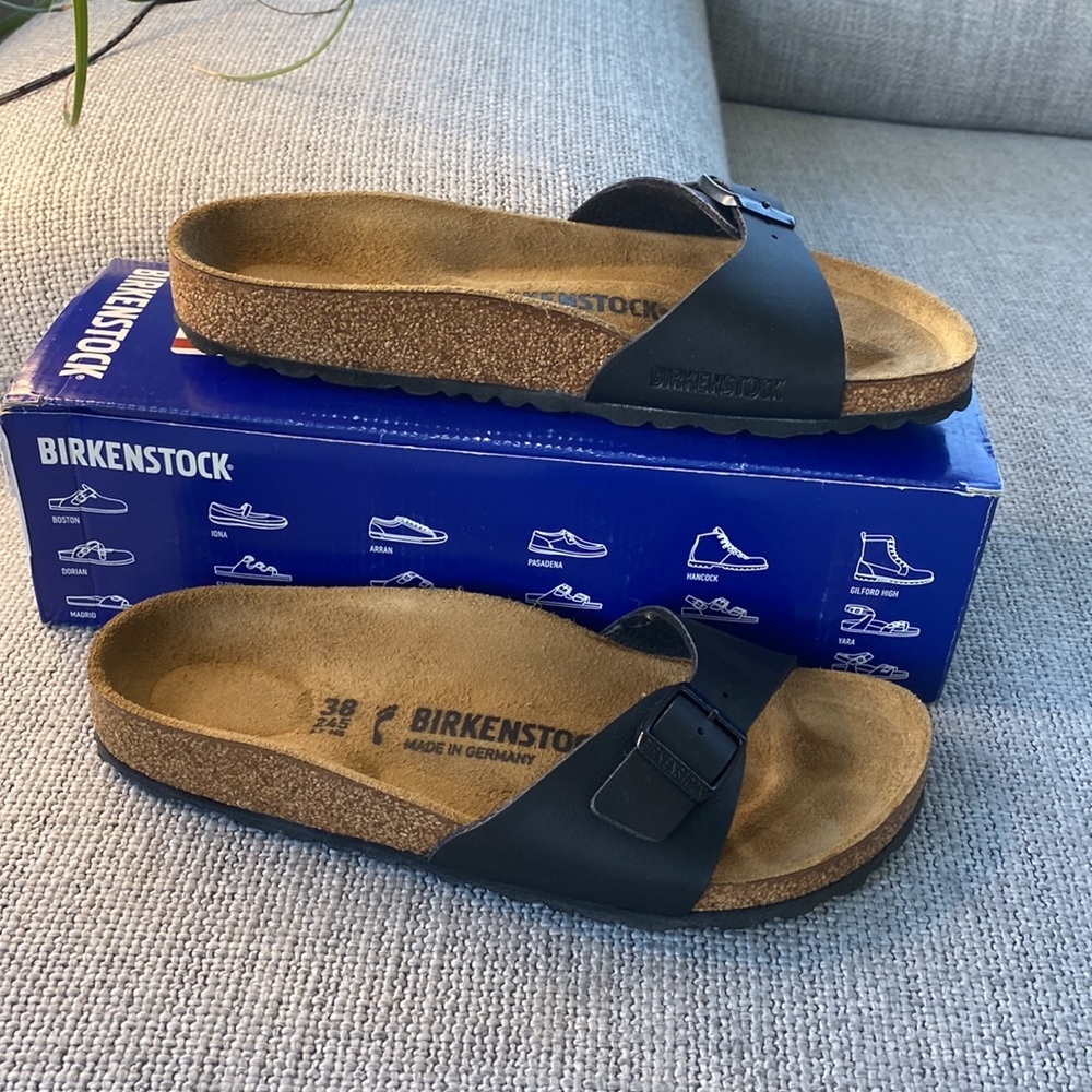 Birkenstock Madrid BS Sandal in Black SZ 7 or 7.5 - Picture 2 of 7